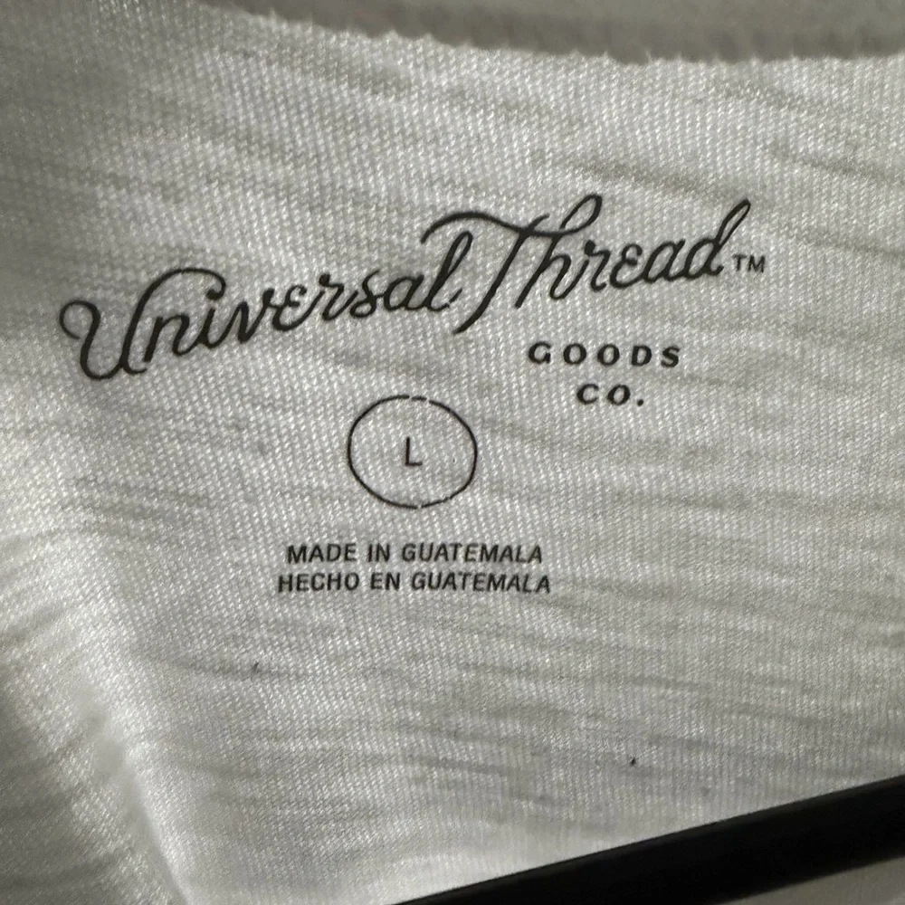 Universal Thread White Long Sleeve Tee - Picture 3 of 3